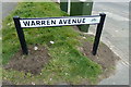 TQ3505 : Warren Avenue sign by Geographer