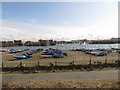 SD3318 : Lines of boats, Marine Lake, Southport by Graham Robson
