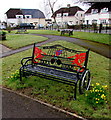 Sara Head bench in Beddau Memorial Garden, Beddau