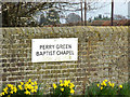 Perry Green Baptist Chapel sign