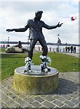 SJ3389 : Billy Fury Statue (with tickling stick) by Anthony Parkes