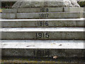 Burscough war memorial  - dated steps