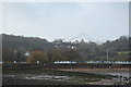 Steam train on viaduct