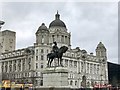 SJ3390 : Edward VII before the Port of Liverpool Building by Jonathan Hutchins