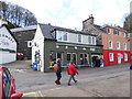 Tourists passing the distillery