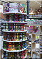 Skeins of embroidery silk on a stall in Burton-on-Trent Market Hall