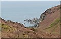 SS4646 : Rocks at Bull Point Lighthouse, Devon by Derek Voller