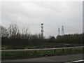 Mast and pylons at Grove Vale