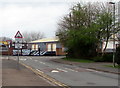 Humps warning sign alongside humps on Whitecross Road, Lydney