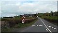 A381  skid warning, approaching Forder Lane