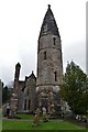 SJ2322 : Llanyblodwel: St. Michael's Church: John Parker's eccentric Victorian tower (1856) by Michael Garlick