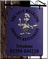 Ugly Duckling Country Restaurant name sign, Lydney