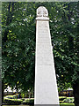 TQ3370 : Top of Upper Norwood War Memorial, Westow Street, Upper Norwood, London by Robin Stott