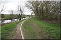 SE3117 : Path along the River Calder towards Horbury by Ian S