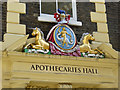 Arms above door, Apothecaries Hall