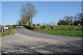 Road junction near Hampton on the Hill