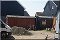 View of an old wagon and carriage in the sidings behind Ongar station