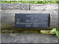 SP8600 : Inscription on Memorial Bench at Anne's Hill by David Hillas