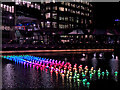 TQ3780 : View of Aether & Hemera's 'Voyage' - a flotilla installation in Heron Quay, London by J W