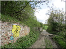 SE4504 : Former railway bridge abutments by Jonathan Thacker