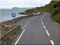 D3314 : Layby on the Antrim Coast Road by David Dixon