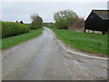 The road to Asterby at Manor farm