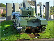 J4187 : Churchill Tank and War Memorial, Carrickfergus Marine Gardens by David Dixon