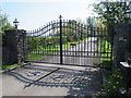 Entrance gates to Summerleaze Pet Crematorium near Redwick