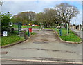 Entrance to Bargoed RFC car park from Park Drive, Bargoed