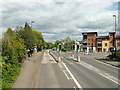 Traffic lights and guided bus lane, Haslett Avenue East, Crawley