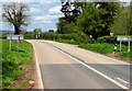 Towards a bend in the A479 beyond Pengenffordd, Powys