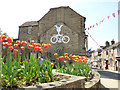 Pateley Bridge High Street with TdY bicycle (2018)