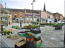 SK0933 : Uttoxeter, street market by Mike Faherty