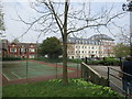 West Walks tennis court and Hascombe Court