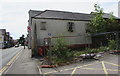 Fenced-off former Red Lion, High Street, Blackwood