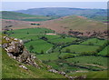 SO0755 : Above steep slopes on the Carneddau with view to Radnor Forest hills by Andrew Hill