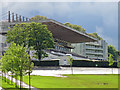 The main stand at Sandown Park Racecourse