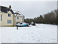 Stocks Lane in snow, Shilton Park Estate, Carterton, Oxon