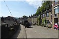 Military vehicles on Main Street