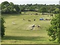 SJ8165 : Cross-country warm-up and start at Somerford Park Horse Trials by Jonathan Hutchins