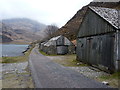 NG9406 : Sheds at Kinloch Hourn by Richard Law