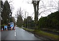 Roadworks on the A4371 at Church Stretton