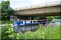 River Lea pleasure boat passing under the A10