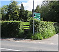 Stile in a gap in a hedge, Cwmdu, Powys