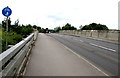 SO9233 : East across the A46 railway bridge, Ashchurch by Jaggery