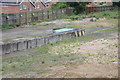 Shopping Trolley Storage area on Waste Ground