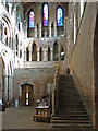 NY9364 : The Night Stair and south transept, Hexham Abbey by Mike Quinn