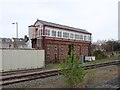 View from a Chester-Holyhead train - former signalbox, Rhyl