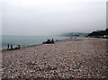 SY0781 : The pebble beach at Budleigh Salterton by David Gearing