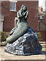SJ3094 : Mermaid sculpture, Victoria Parade, New Brighton by Graham Robson